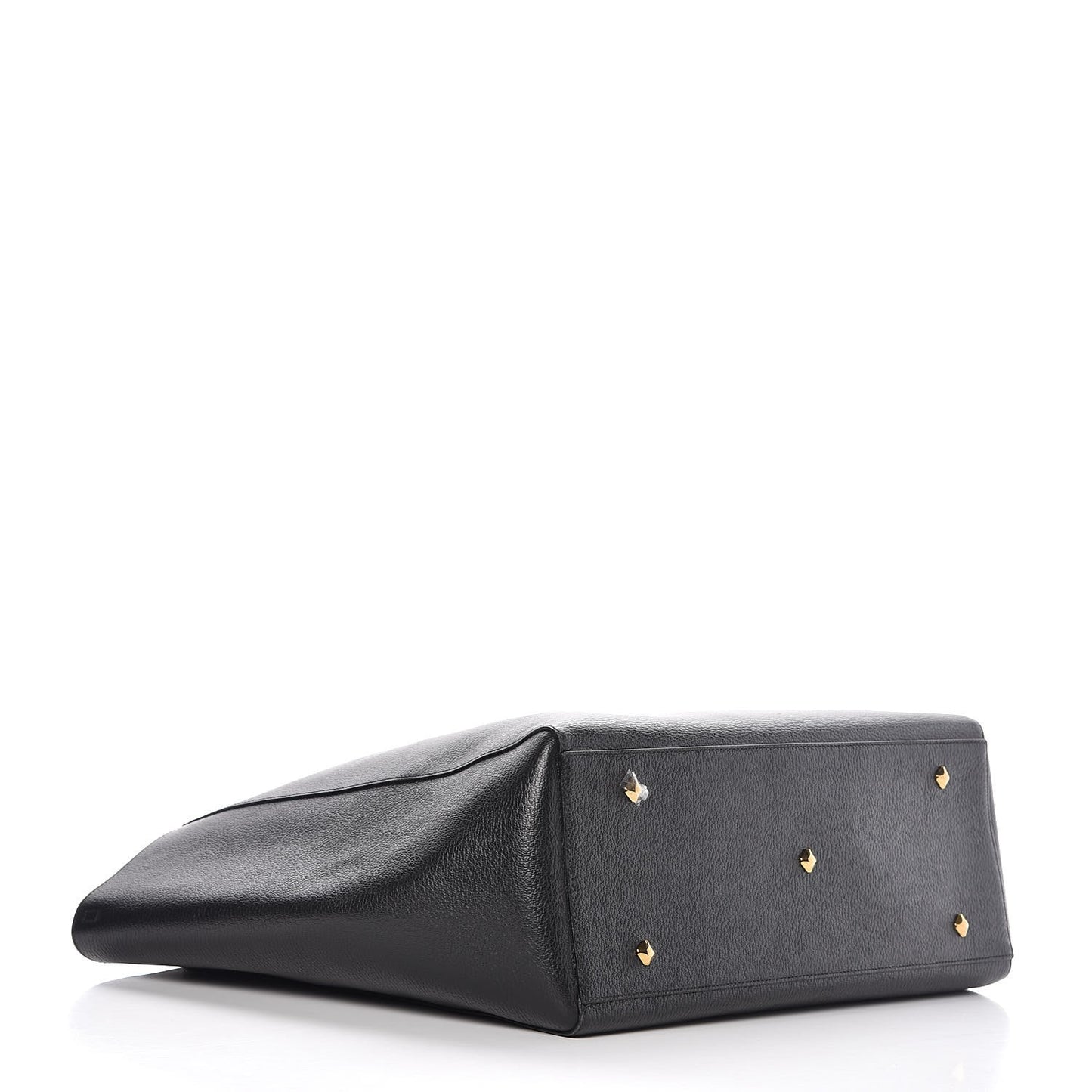 Grained Calfskin Large Reversible Wandel Tote Black