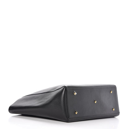 MCM Grained Calfskin Large Reversible Wandel Tote Black 5 of 12