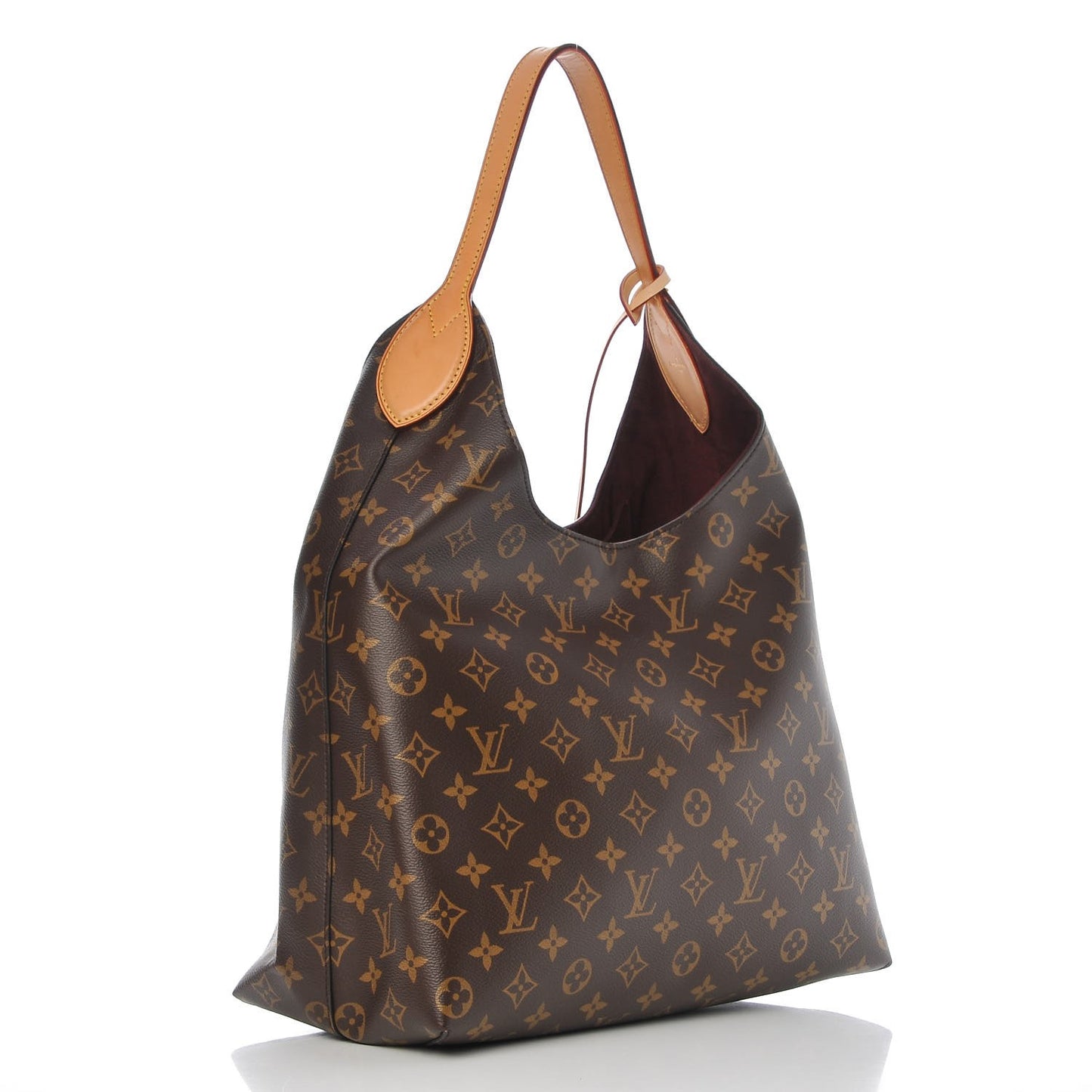 Monogram Flower Hobo Beige