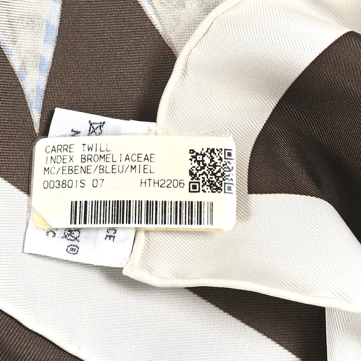 Hermes Silk Index Bromeliaceae Scarf 90 Ebene Bleu Miel 1810777