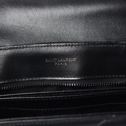 Saint Laurent Calfskin Y Quilted Monogram Toy Loulou Crossbody Bag Black 8 of 10
