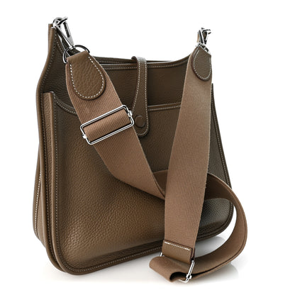 Hermes Taurillon Clemence Evelyne III PM Etoupe 3 of 11