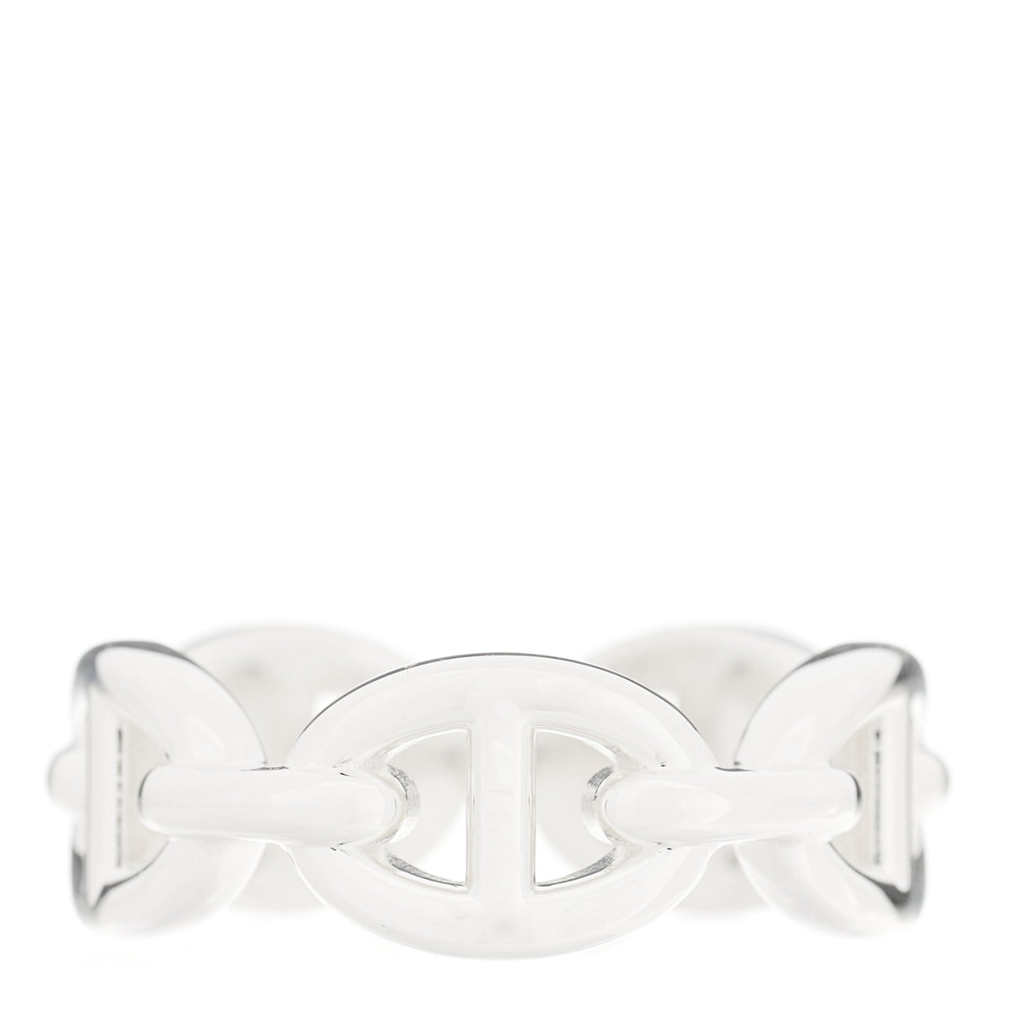 Sterling Silver PM Chaine d'Ancre Enchainee Band Ring 53 6.25