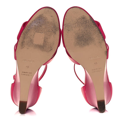 Hermes Calfskin Legend Wedge Sandals 40 Pink 5 of 8