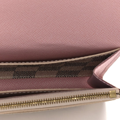 Louis Vuitton Damier Azur Emilie Wallet Rose Ballerine 10 of 11