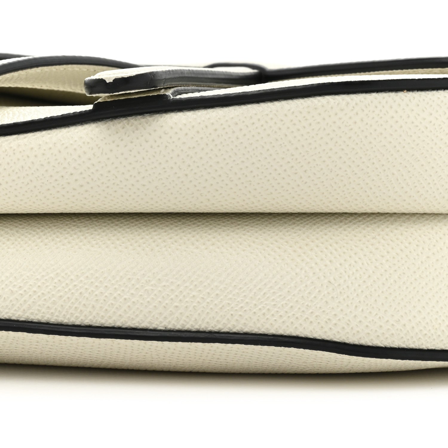Christian Dior Grained Calfskin Saddle Bag White 8 of 19