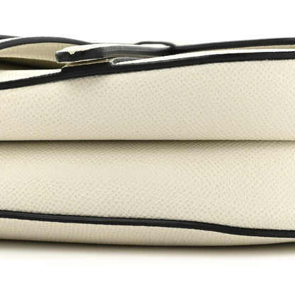 Christian Dior Grained Calfskin Saddle Bag White 8 of 19