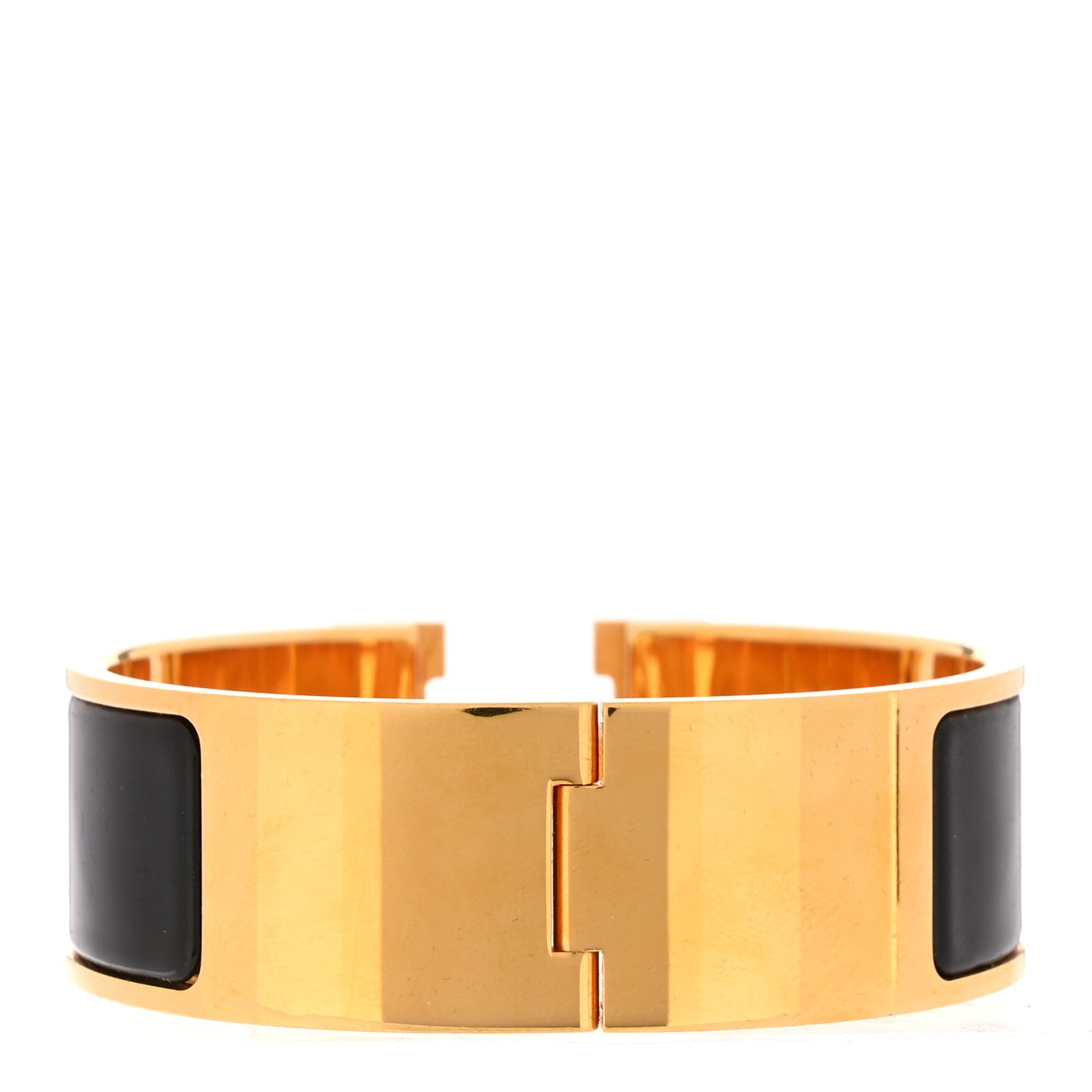 Hermes Enamel Wide Clic Clac H Bracelet PM Black 3 of 4