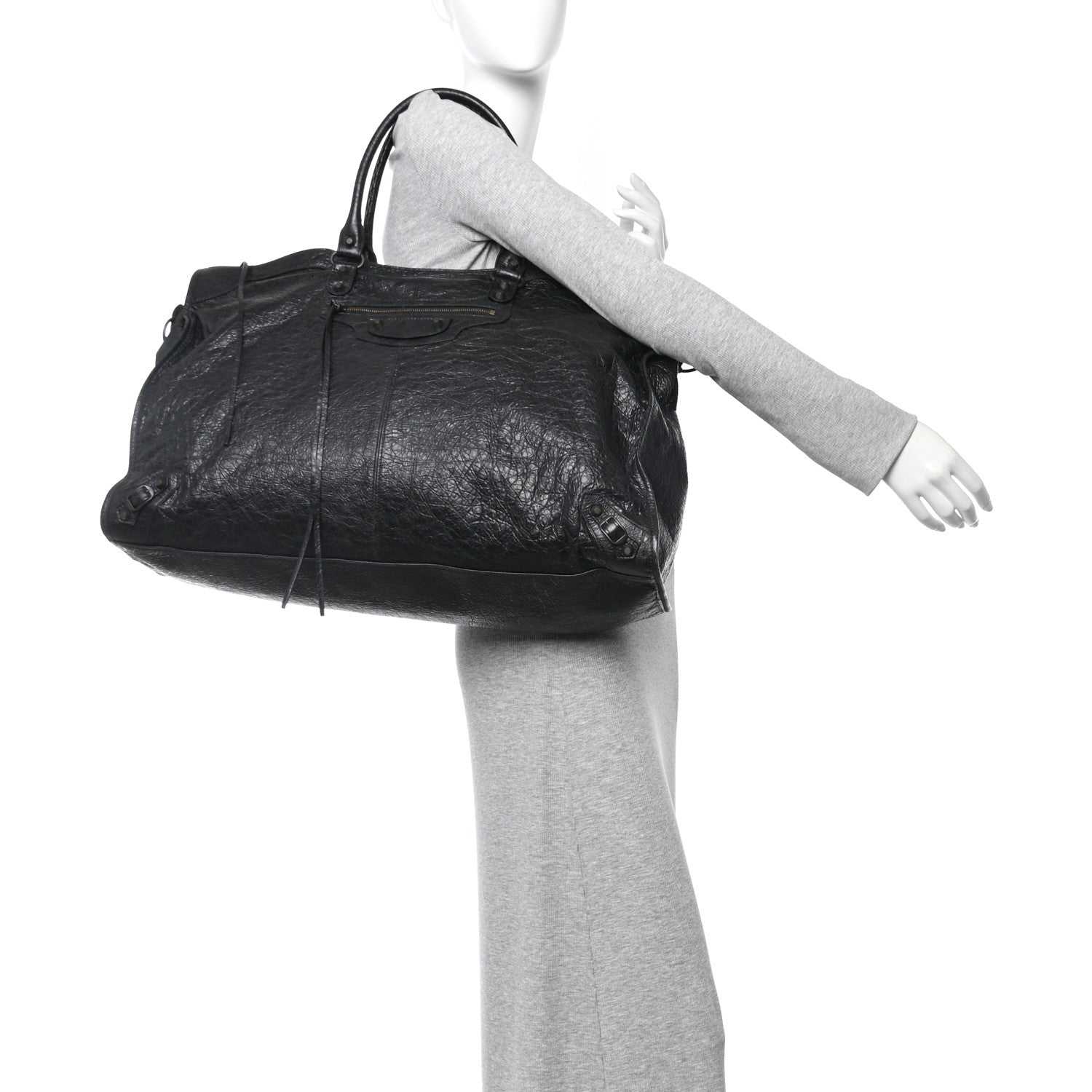Balenciaga Arena Lambskin Brass Hardware Le City Travel Bag Black 2 of 10