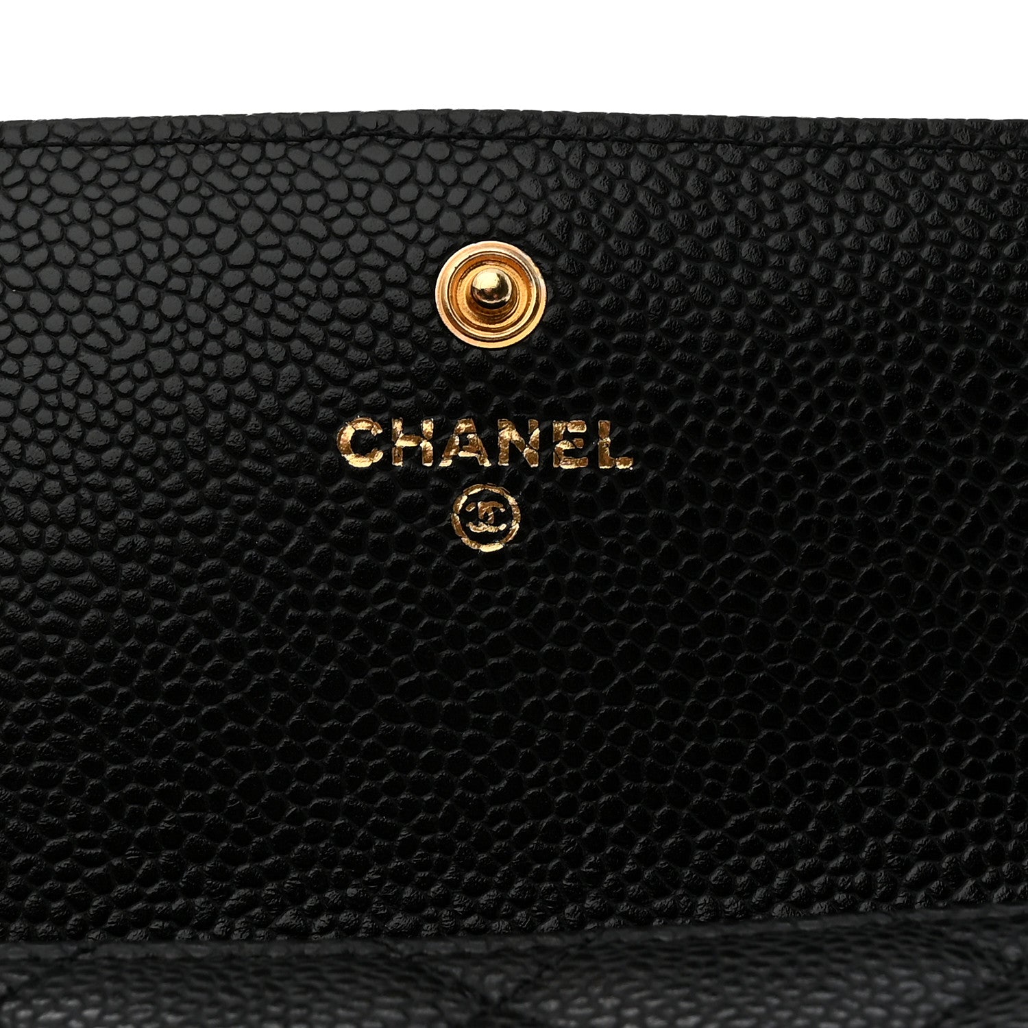 Chanel Caviar Quilted Large Gusset Flap Wallet Black 6 of 9