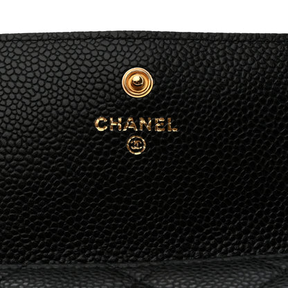 Chanel Caviar Quilted Large Gusset Flap Wallet Black 6 of 9