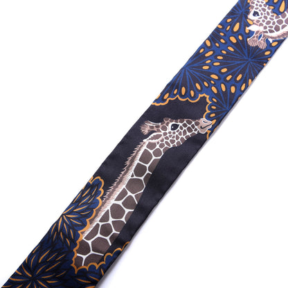 Hermes Silk Three Graces Twilly Black Gold Taupe 3 of 4