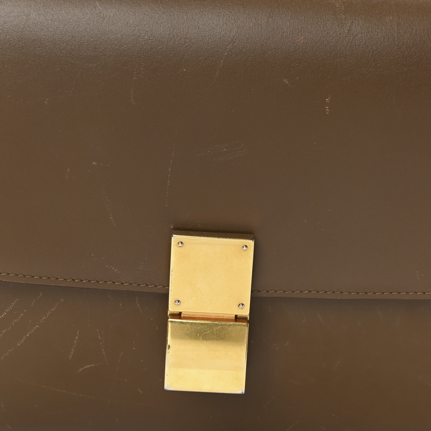 Celine Smooth Calfskin Medium Classic Box Flap Bag Camel 8 of 10