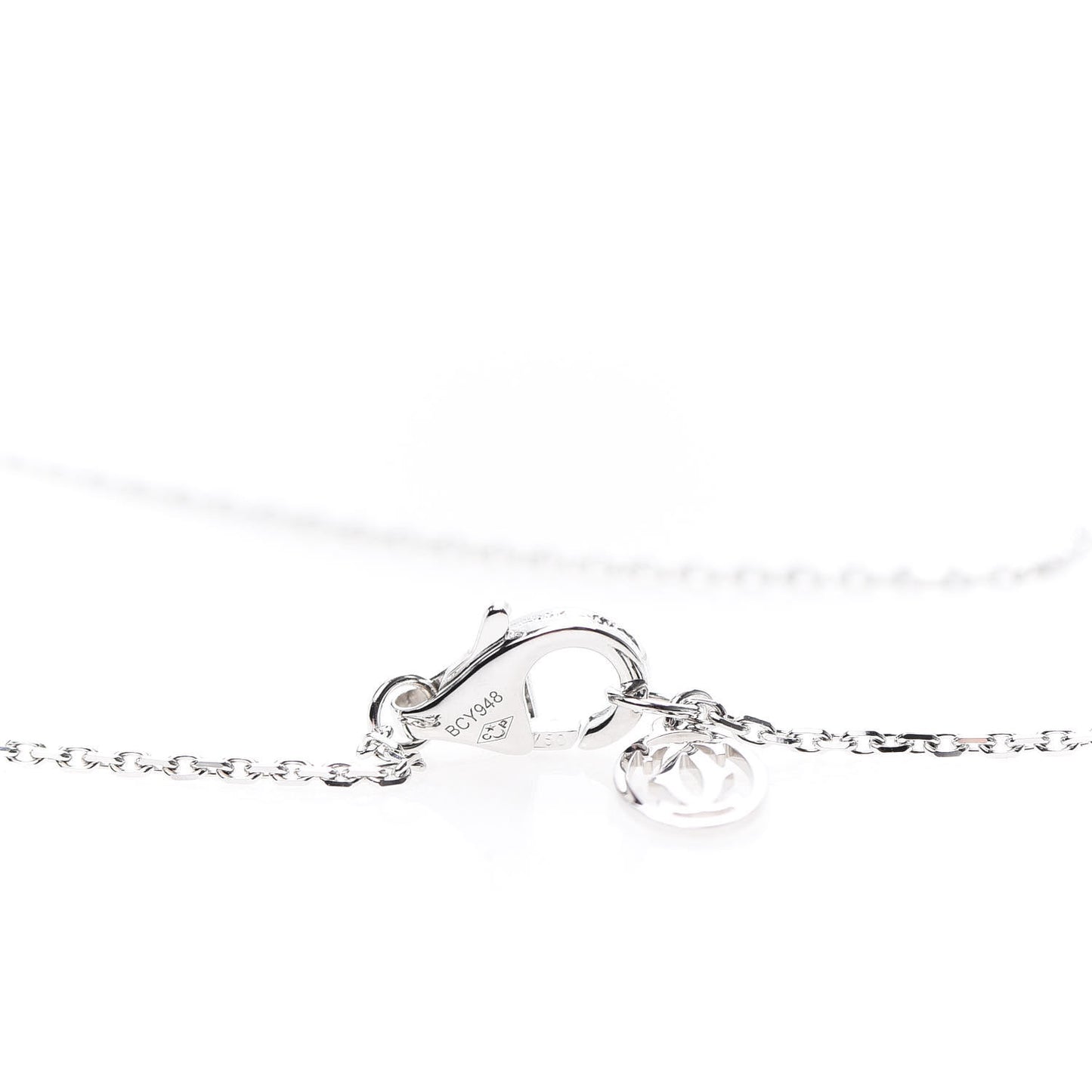 18K White Gold Diamond XS D'Amour Pendant Necklace