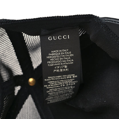 Gucci Grained Calfskin Logo Baseball Hat L Black 7 of 8