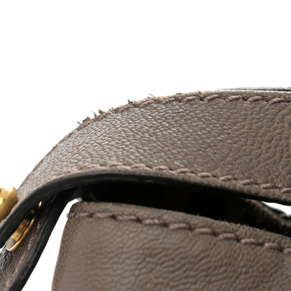 Fendi Goatskin Zucca Large Peekaboo Iconic Satchel Taupe Tobacco Moro Tortora 13 of 14