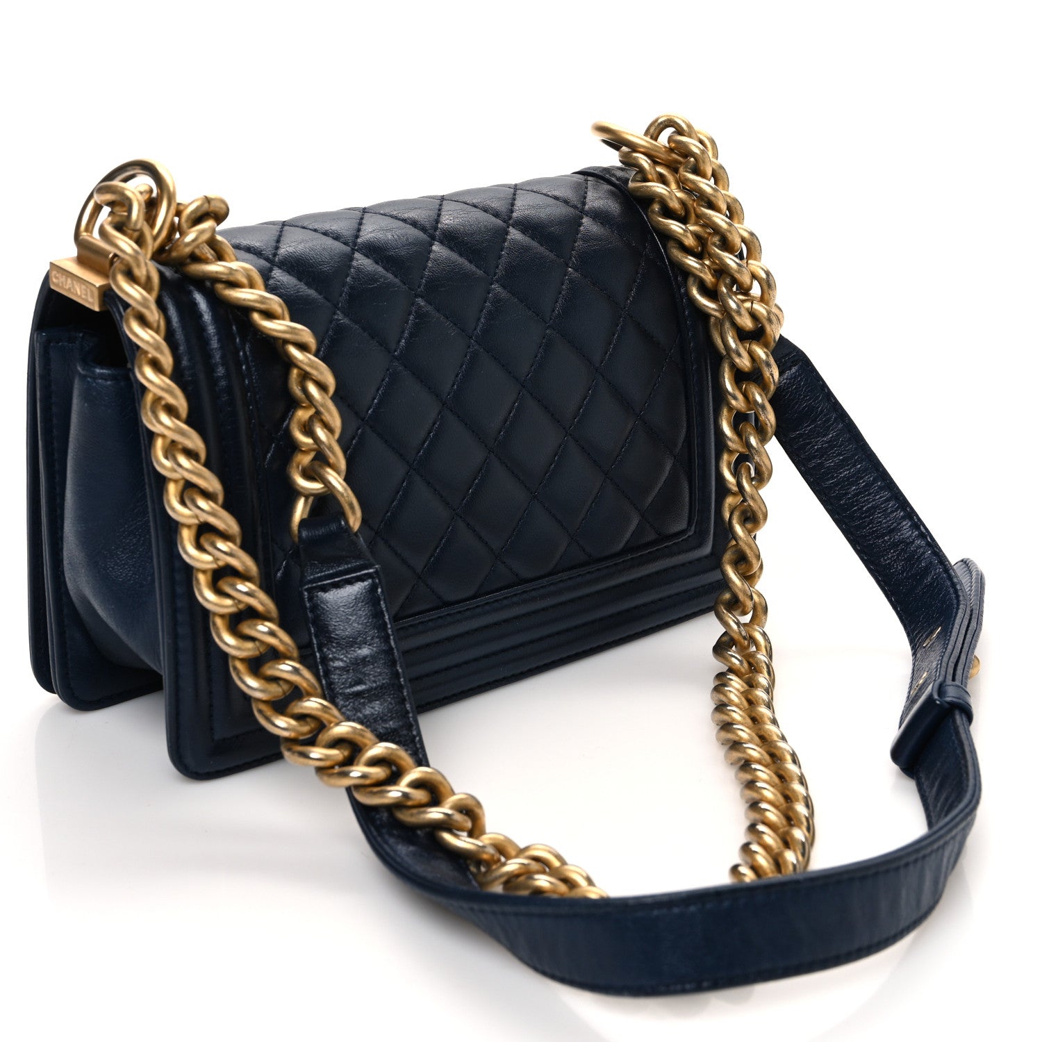 Chanel Calfskin Quilted Small Boy Flap Navy 3 of 11