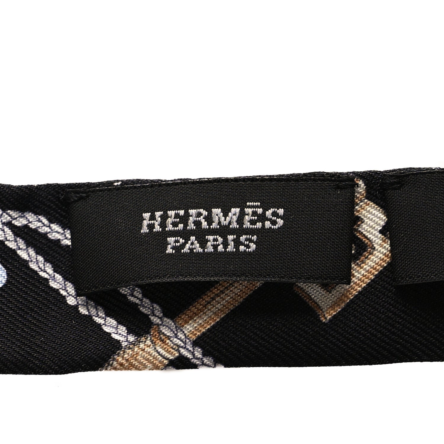Hermes Silk Les Cles A Pois Doll Twilly Black Beige Rose 3 of 4
