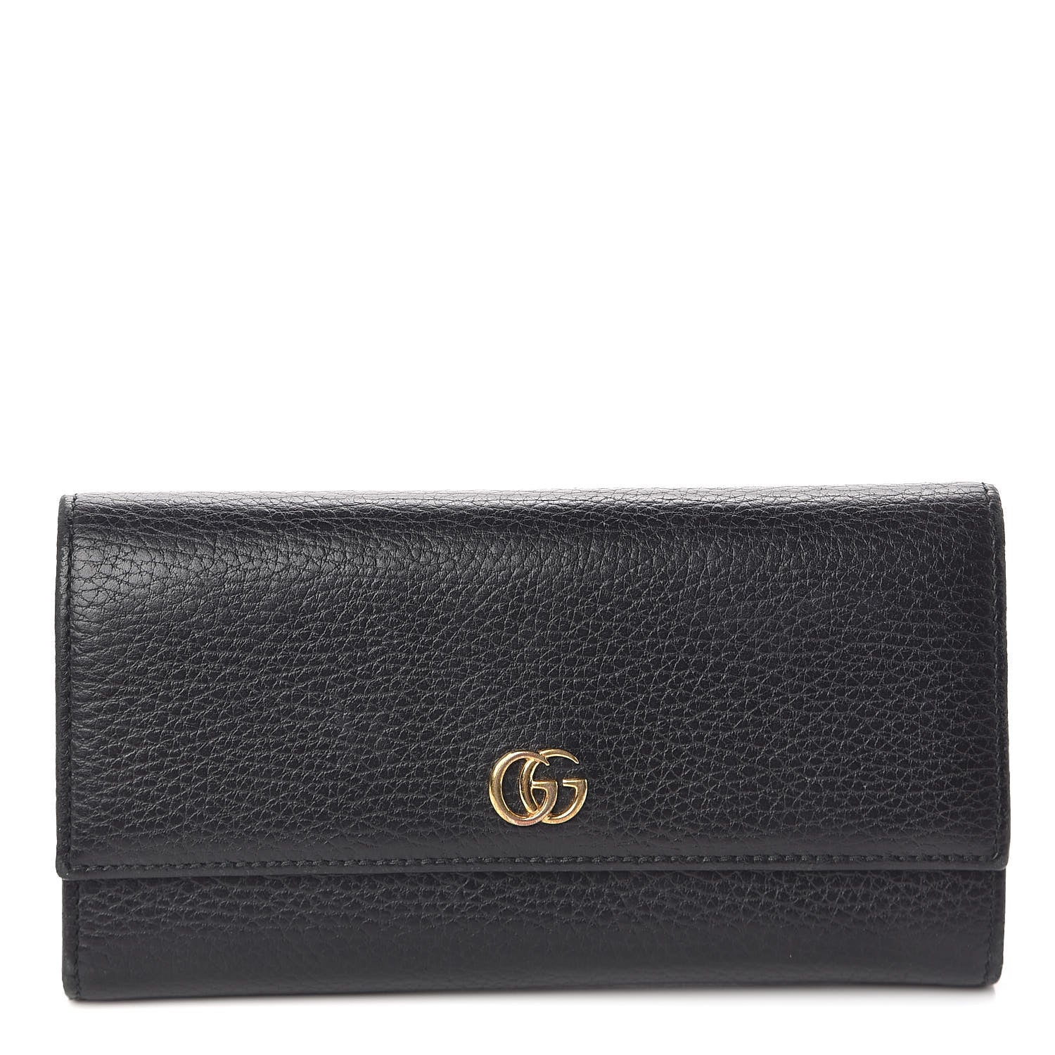 Gucci Dollar Calfskin GG Marmont Continental Wallet Black 1 of 6