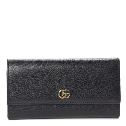 Gucci Dollar Calfskin GG Marmont Continental Wallet Black 1 of 6