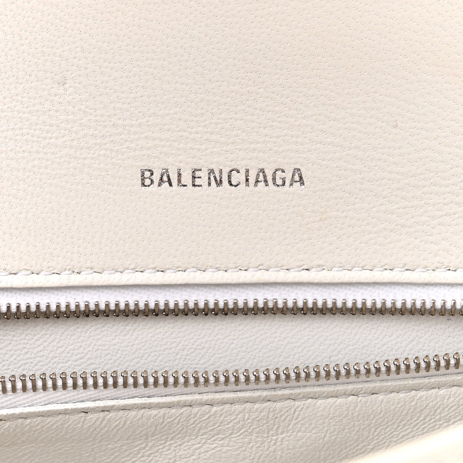 Balenciaga Grained Calfskin Small Hourglass Top Handle Bag White 6 of 15