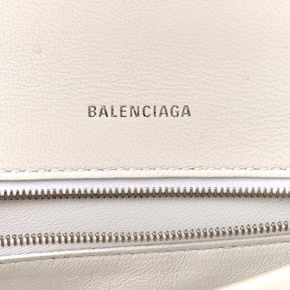 Balenciaga Grained Calfskin Small Hourglass Top Handle Bag White 6 of 15