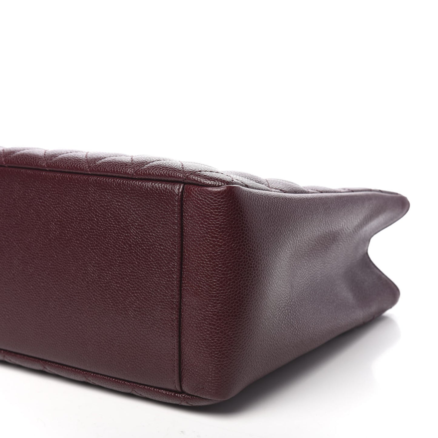 Caviar Quilted Grand Shopping Tote GST Dark Burgundy