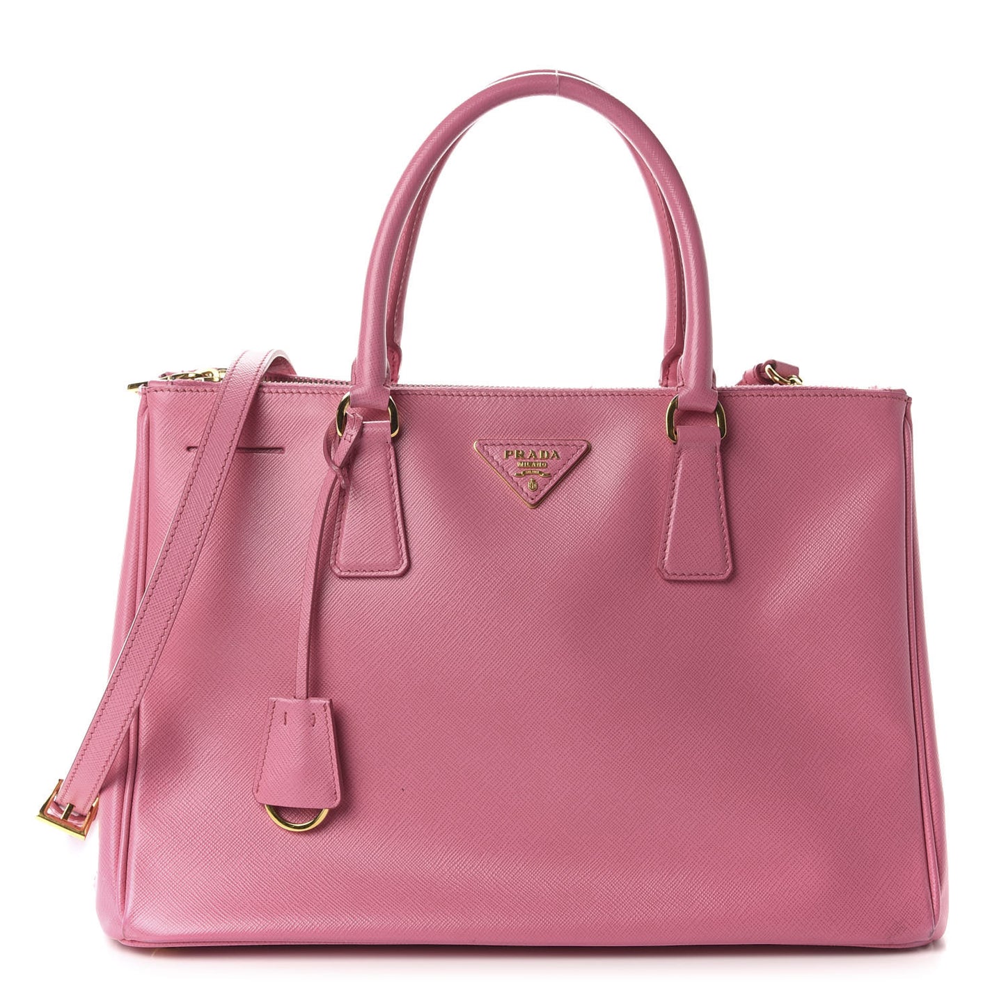 Saffiano Medium Galleria Double Zip Tote Geranio