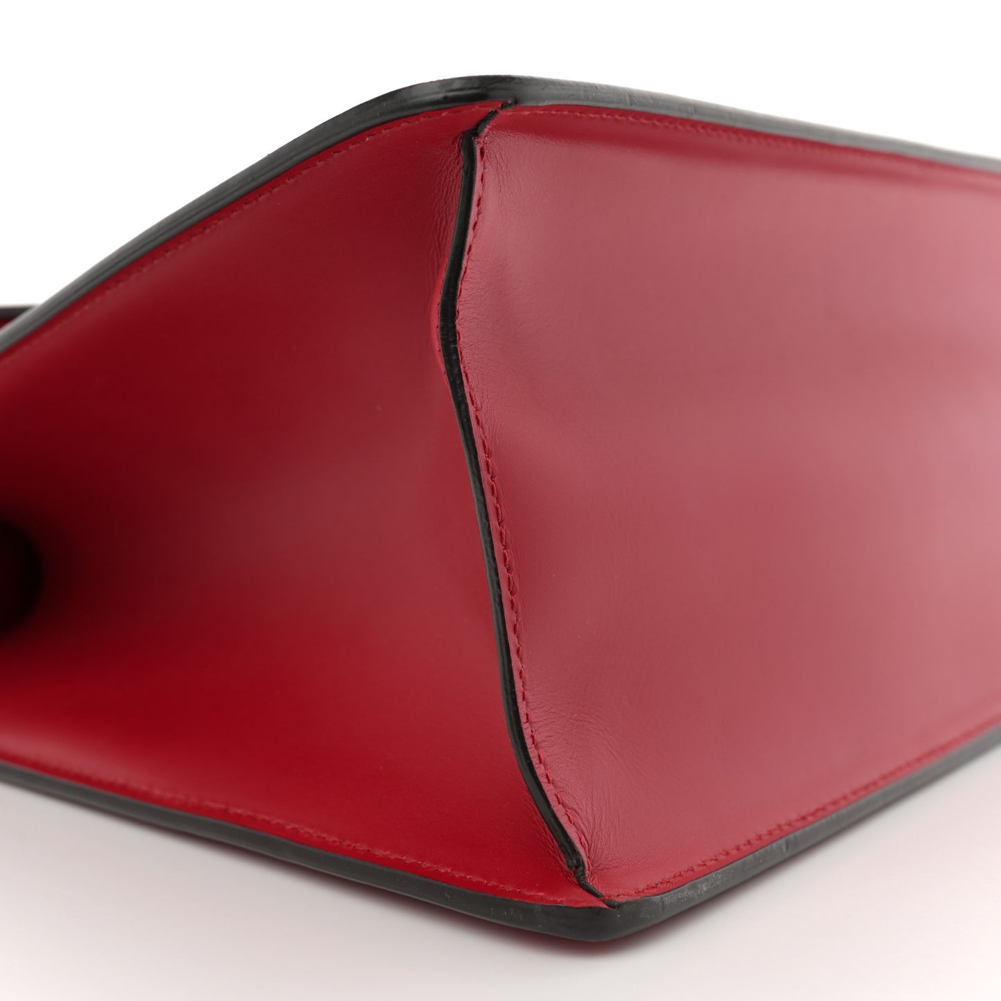 Calfskin Medium Sylvie Top Handle Bag Hibiscus Red