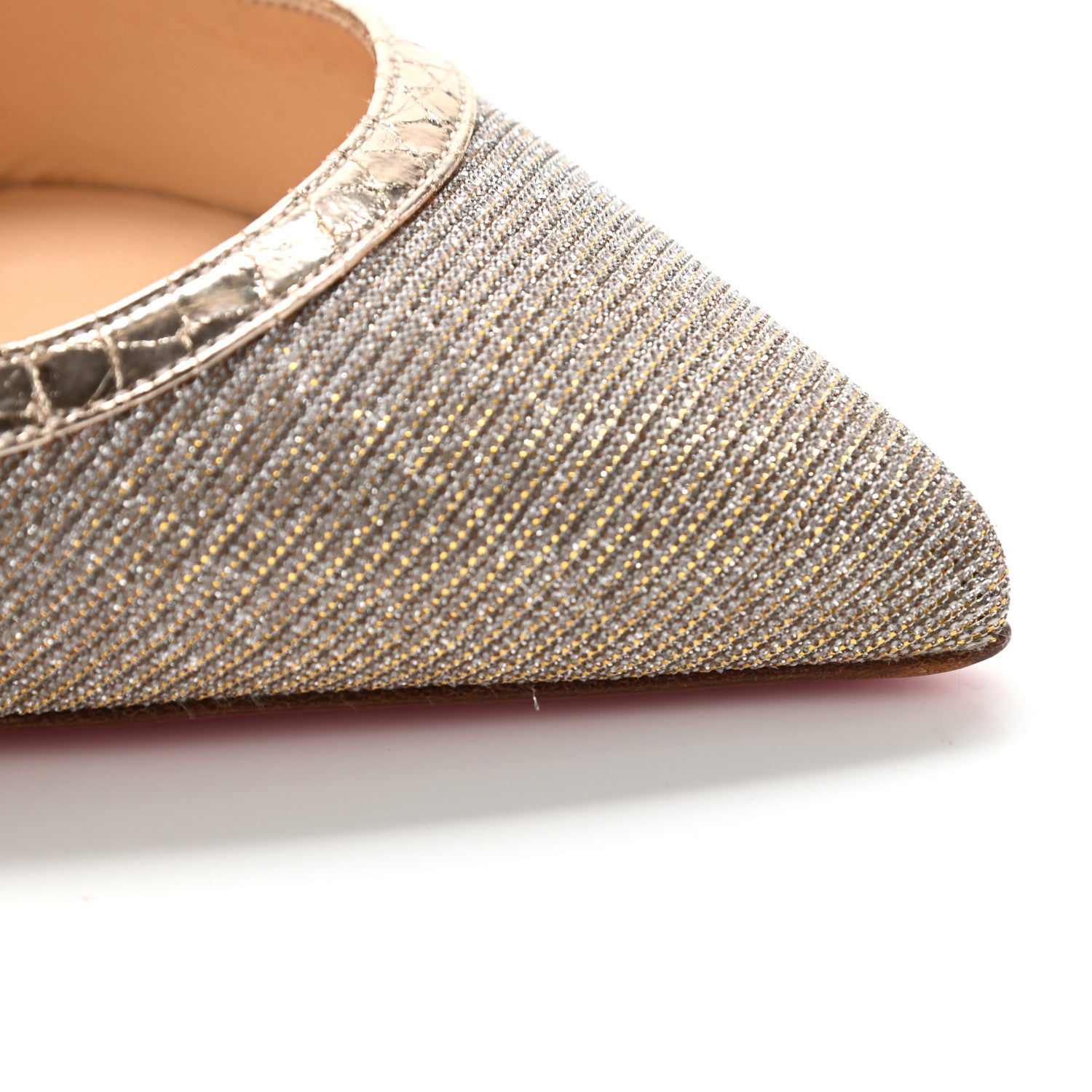 Christian Louboutin Glittex Lame Sirene Specchio Crissos 100 Pumps 37 Version Silver 9 of 12