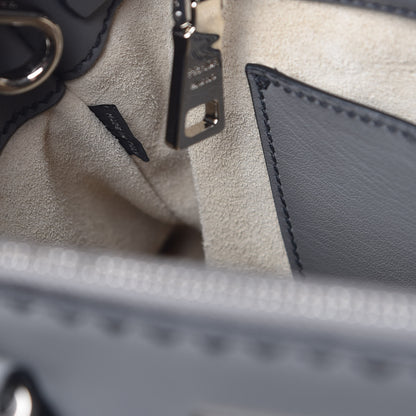 Prada City Calf Small Hand Stitched Galleria Double Zip Tote Marmo 8 of 13