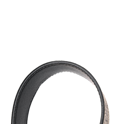 Gucci GG Supreme Monogram Matte Plutone Calfskin Double G 30mm Belt 95 38 Beige Ebony Black 6 of 6