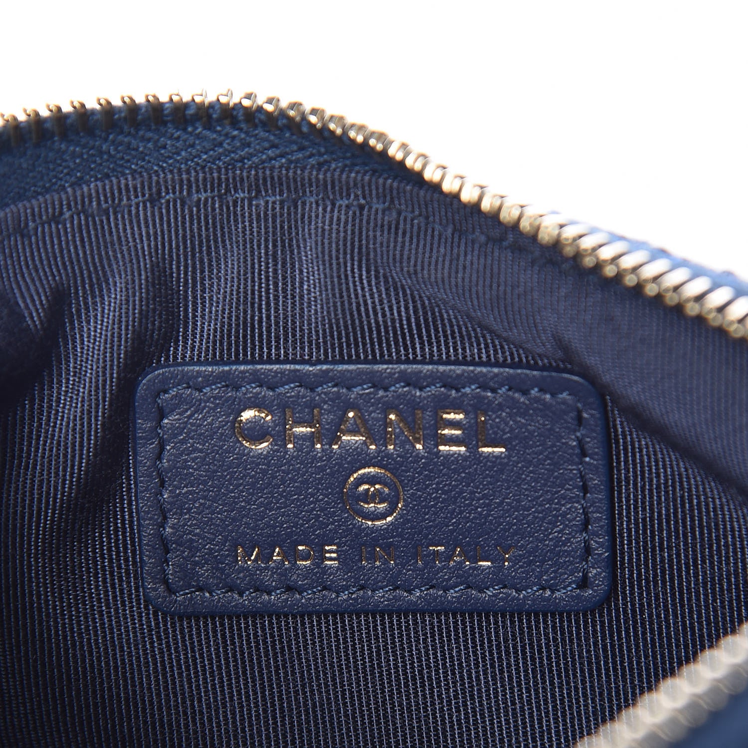 Chanel Woven Straw Raffia Deauville Cosmetic Pouch Blue 6 of 8