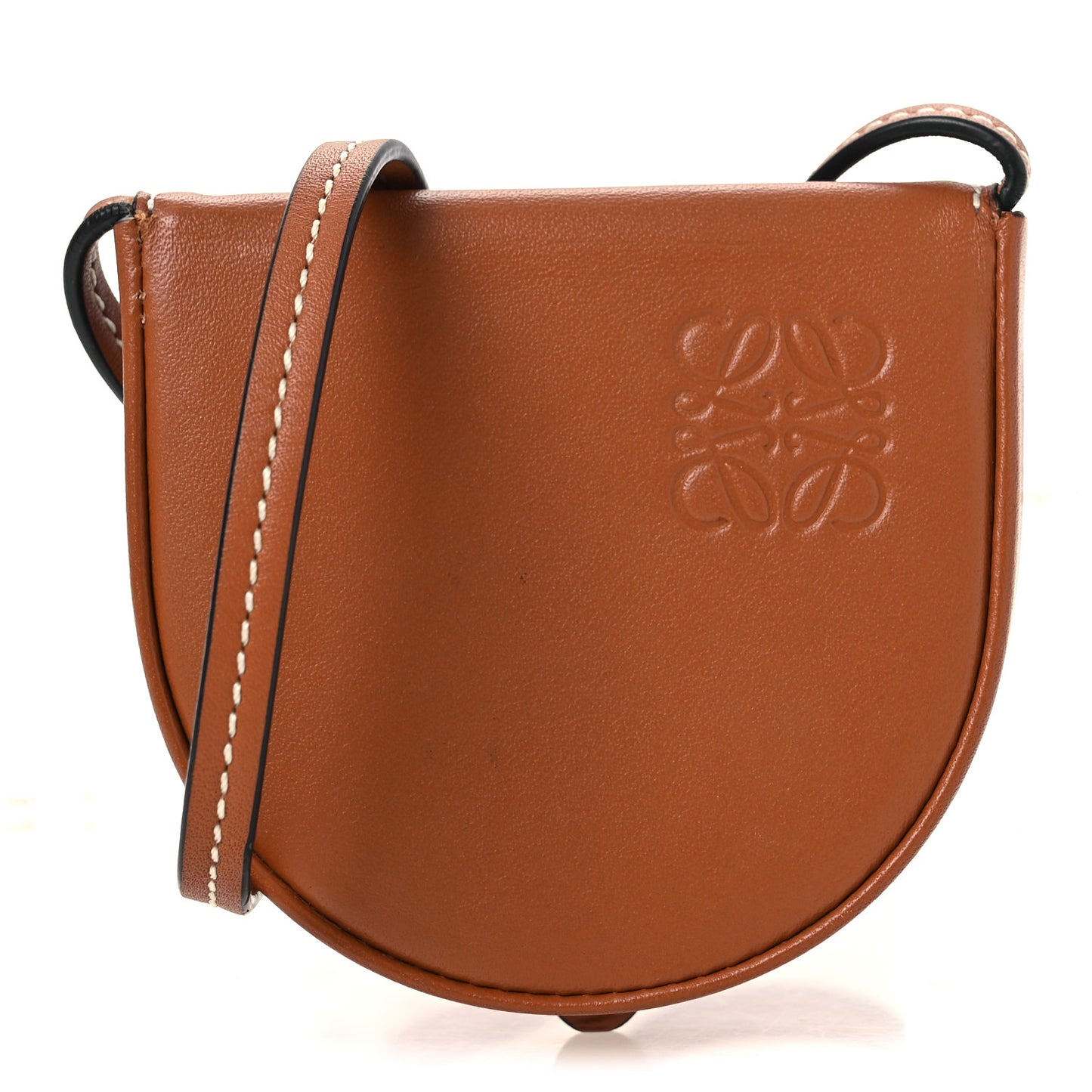 Soft Calfskin Mini Heel Pouch Tan