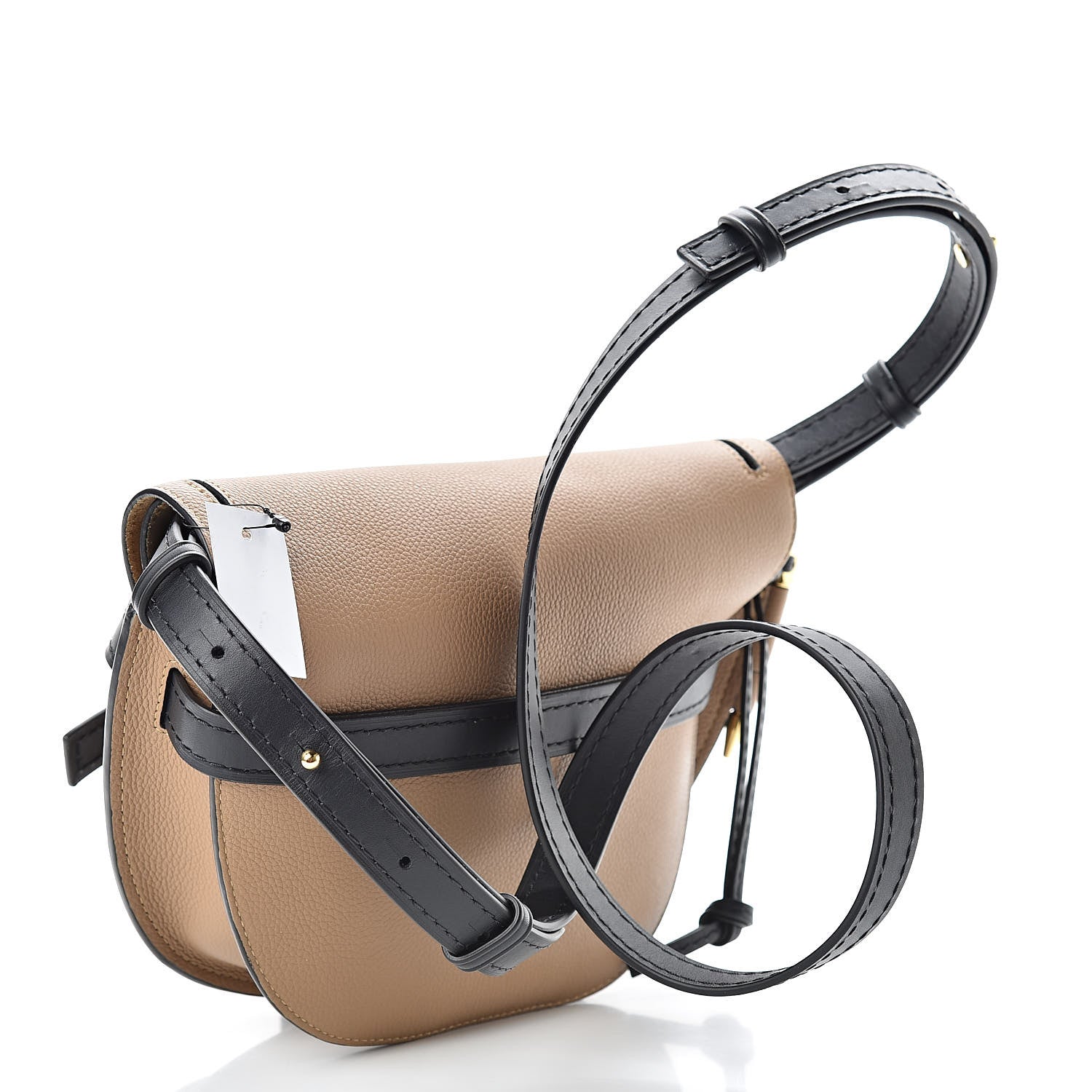 Loewe Grained Calfskin Small Gate Crossbody Bag Mocca Black 3 of 9