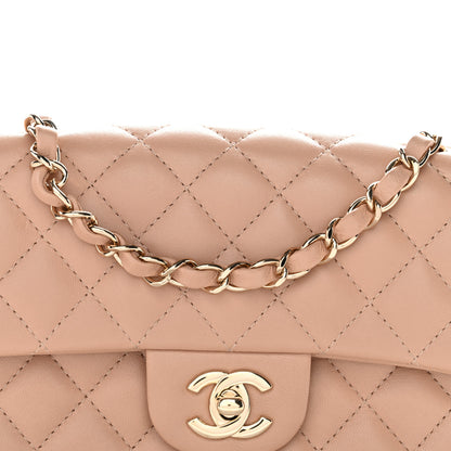 Chanel Lambskin Quilted Mini Rectangular Flap Beige 8 of 11