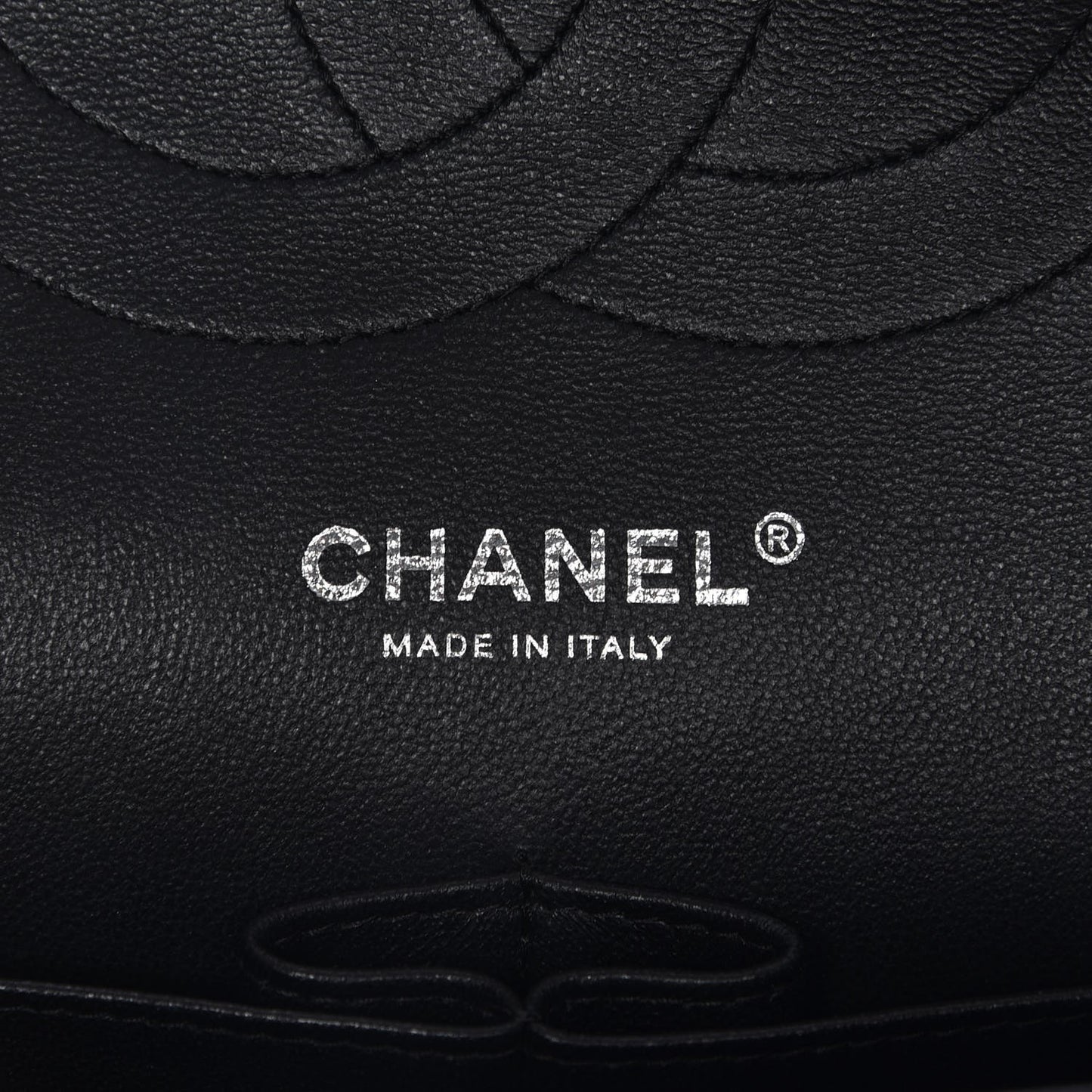 Crumpled Calfskin Quilted Jumbo Double Flap So Black