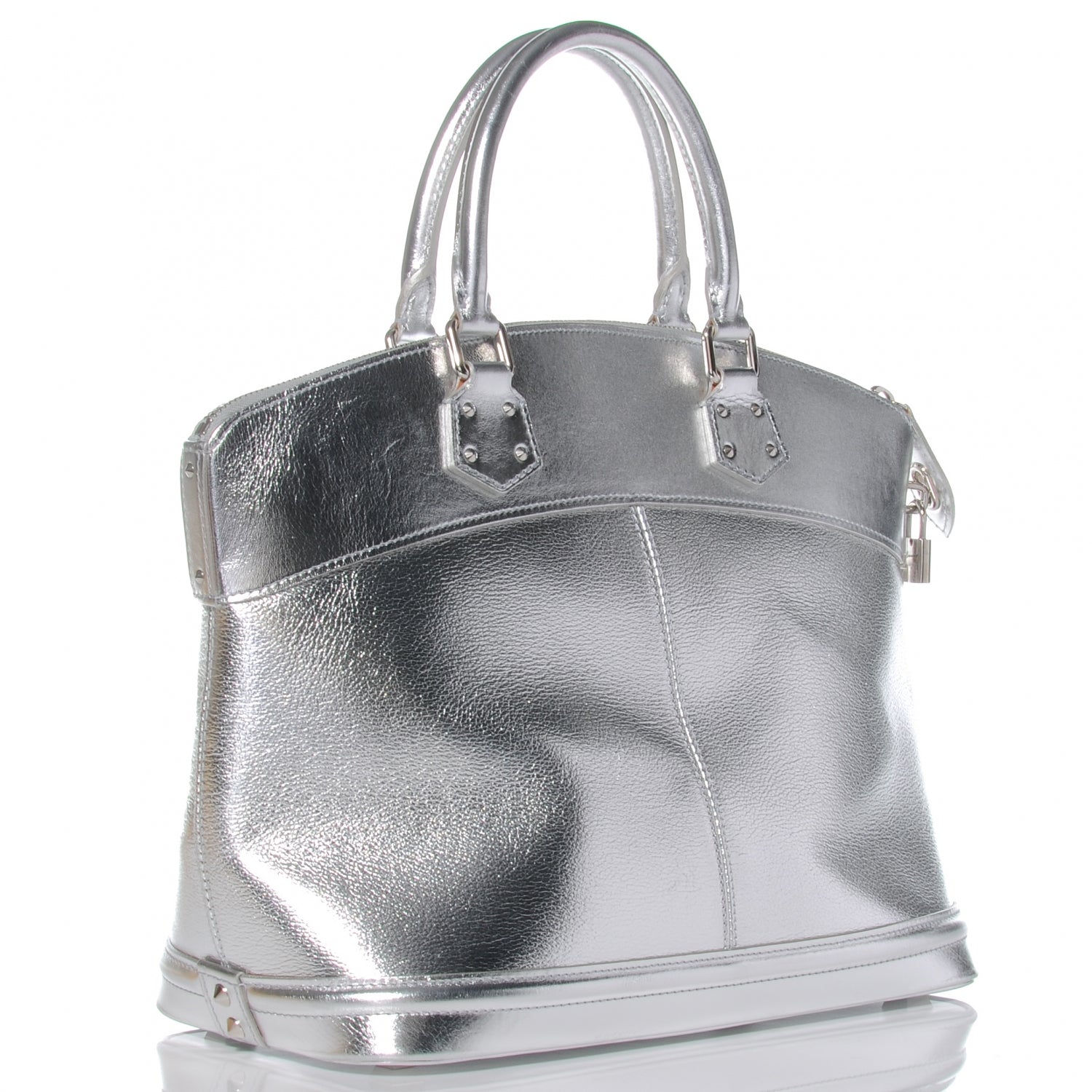 Louis Vuitton Suhali Lockit MM Silver 3 of 7
