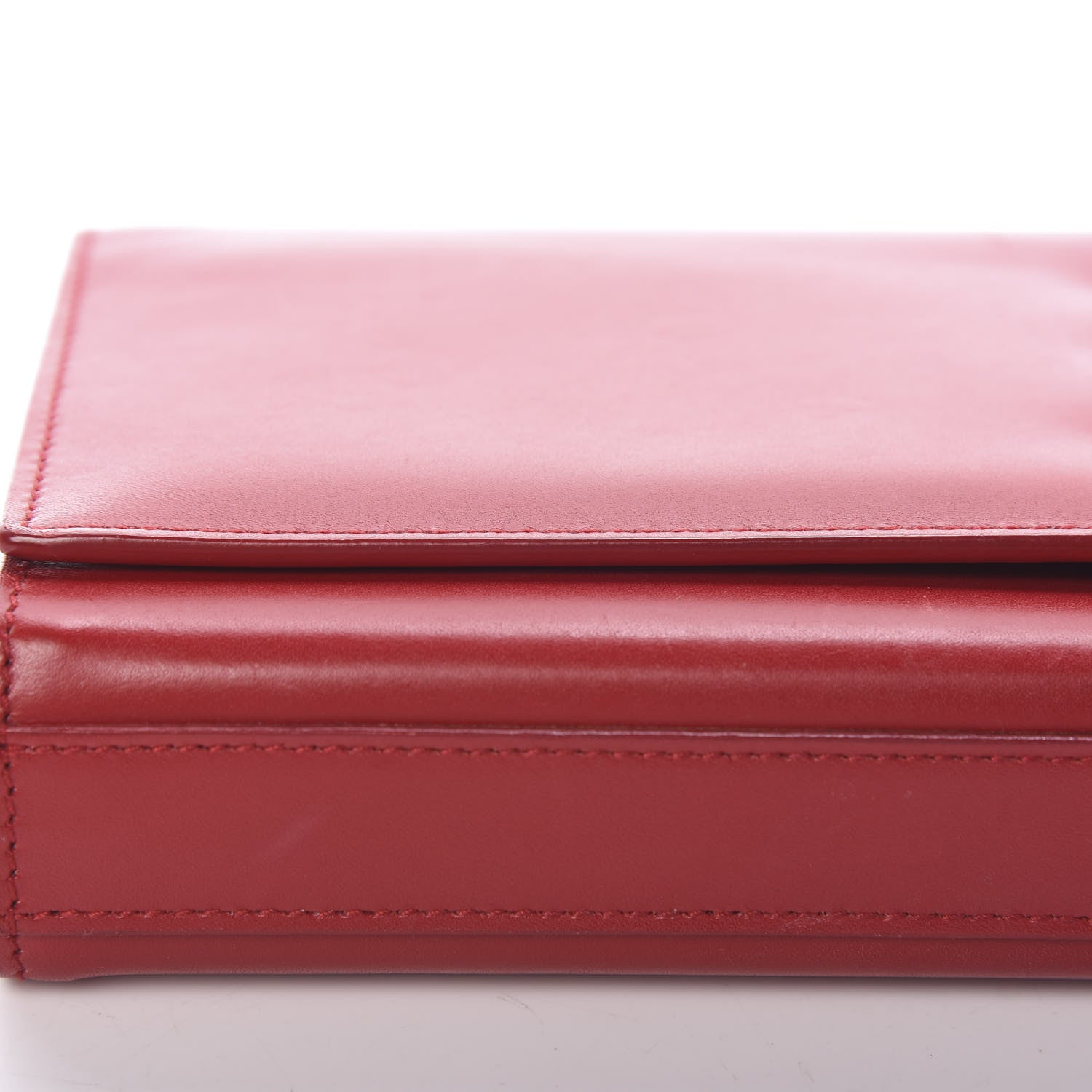 Saint Laurent Calfskin Monogram Cassandre Clutch Rouge Orient 11 of 12
