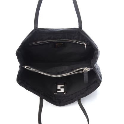 Fendi Nylon Zucca Small Tote Black 5 of 8