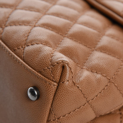 Chanel Caviar Quilted Medium Coco Handle Flap Camel 9 of 11
