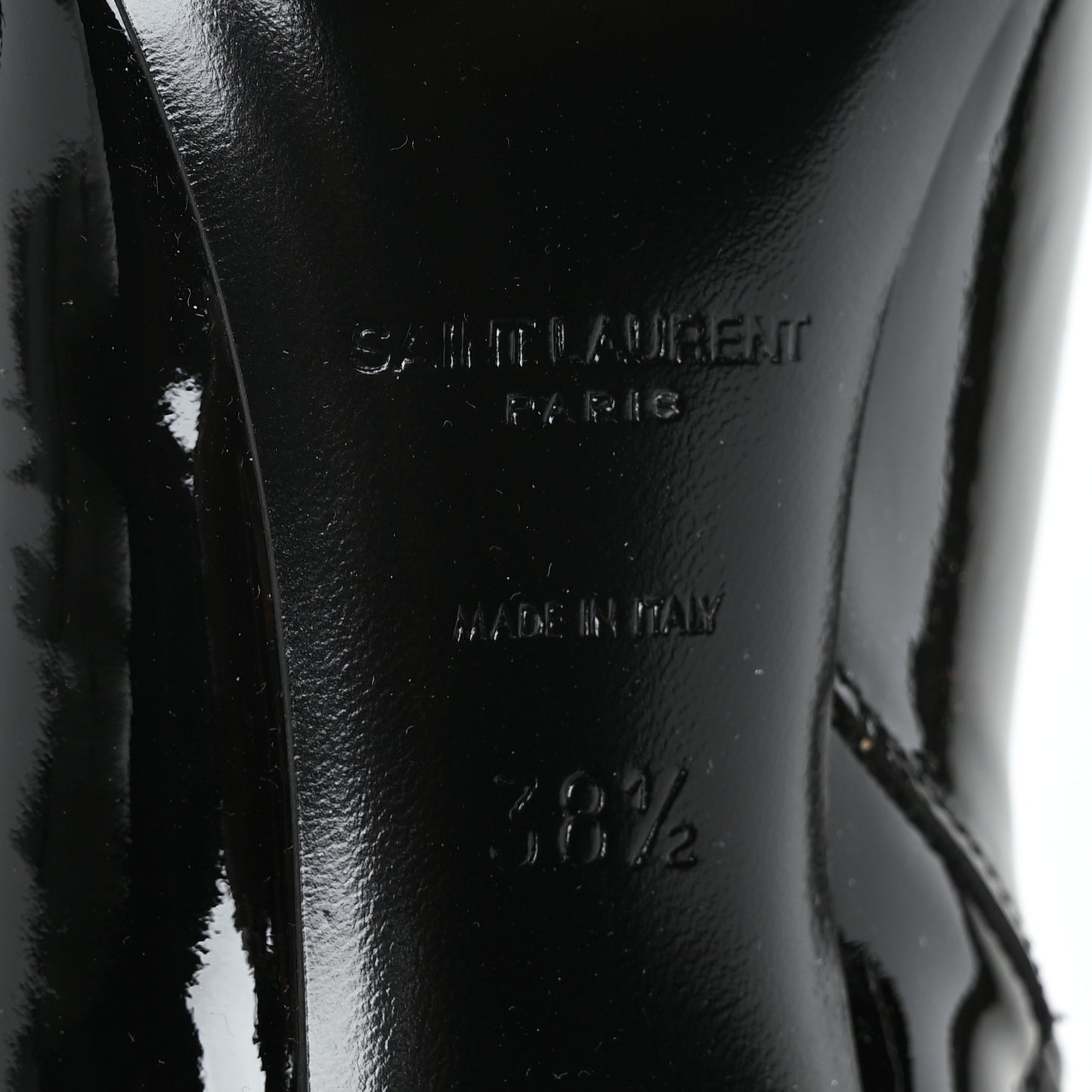 Patent Loulou Ankle Zip Boot 38.5 Black