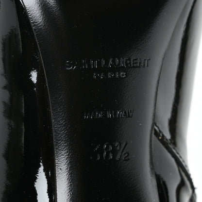 Saint Laurent Patent Loulou Ankle Zip Boot 38.5 Black 8 of 9