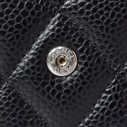 Chanel Caviar Quilted Large Gusset Flap Wallet Black 11 of 11