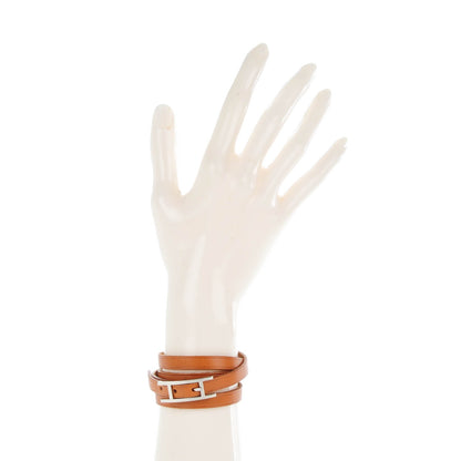 Hermes Barenia 3MM Hapi Triple Tour Wrap Bracelet Fauve 2 of 6