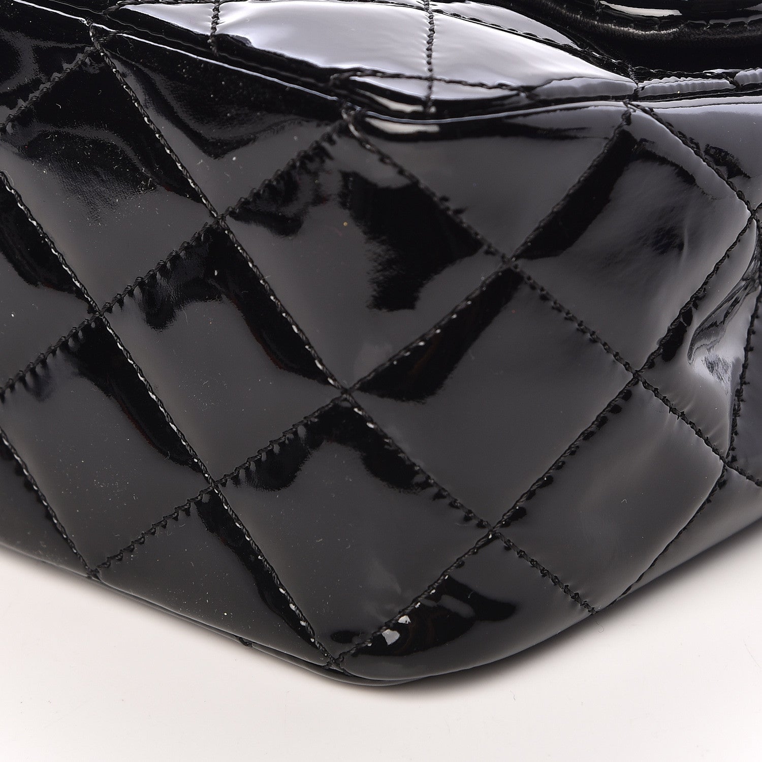 Chanel Patent Quilted Jumbo Single Flap Black 10 of 11