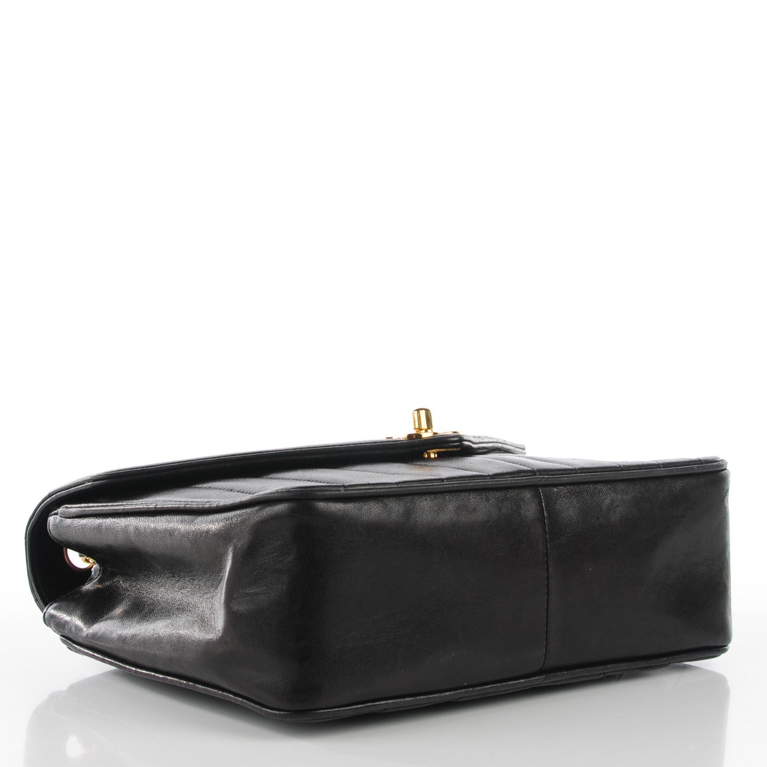 Chanel Lambskin Quilted Chevron Small Single Flap Black 4 of 9