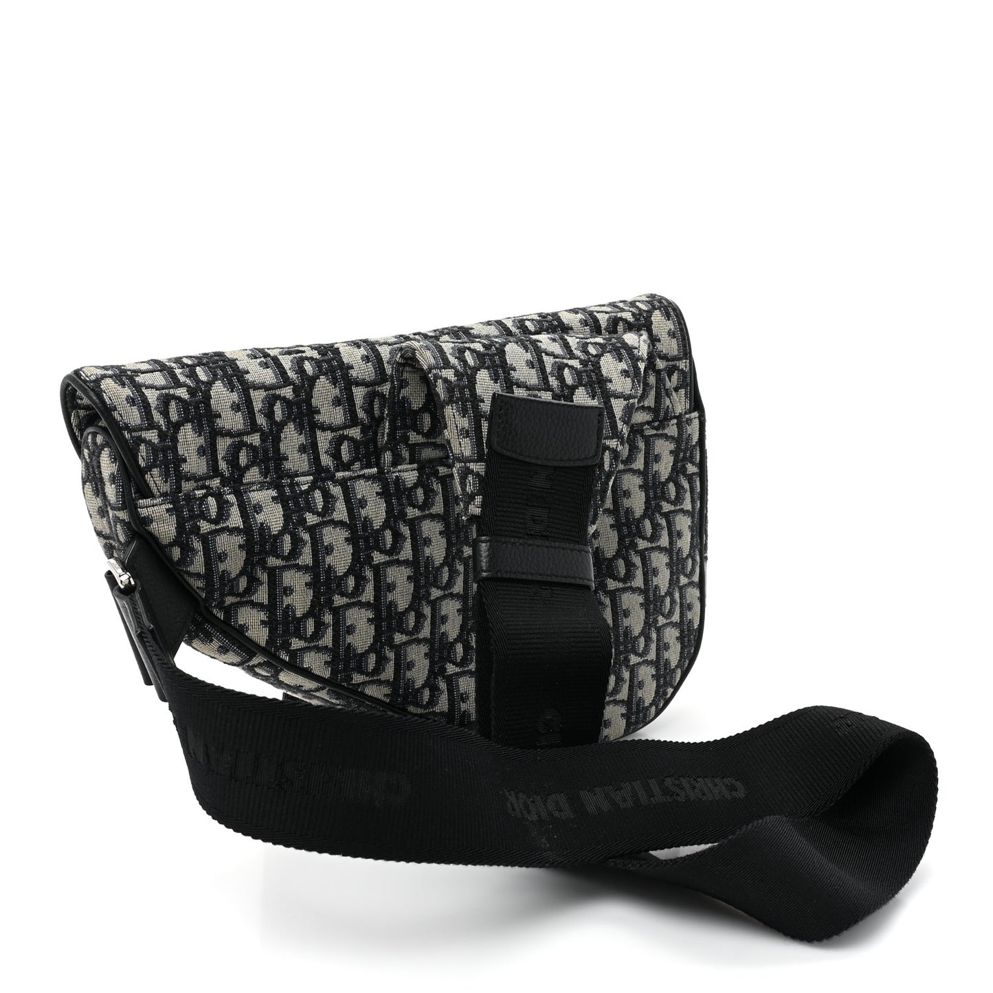 Oblique Mens Saddle Bag Black