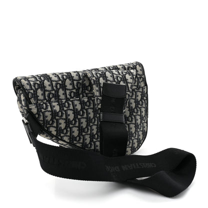 Christian Dior Oblique Mens Saddle Bag Black 3 of 9