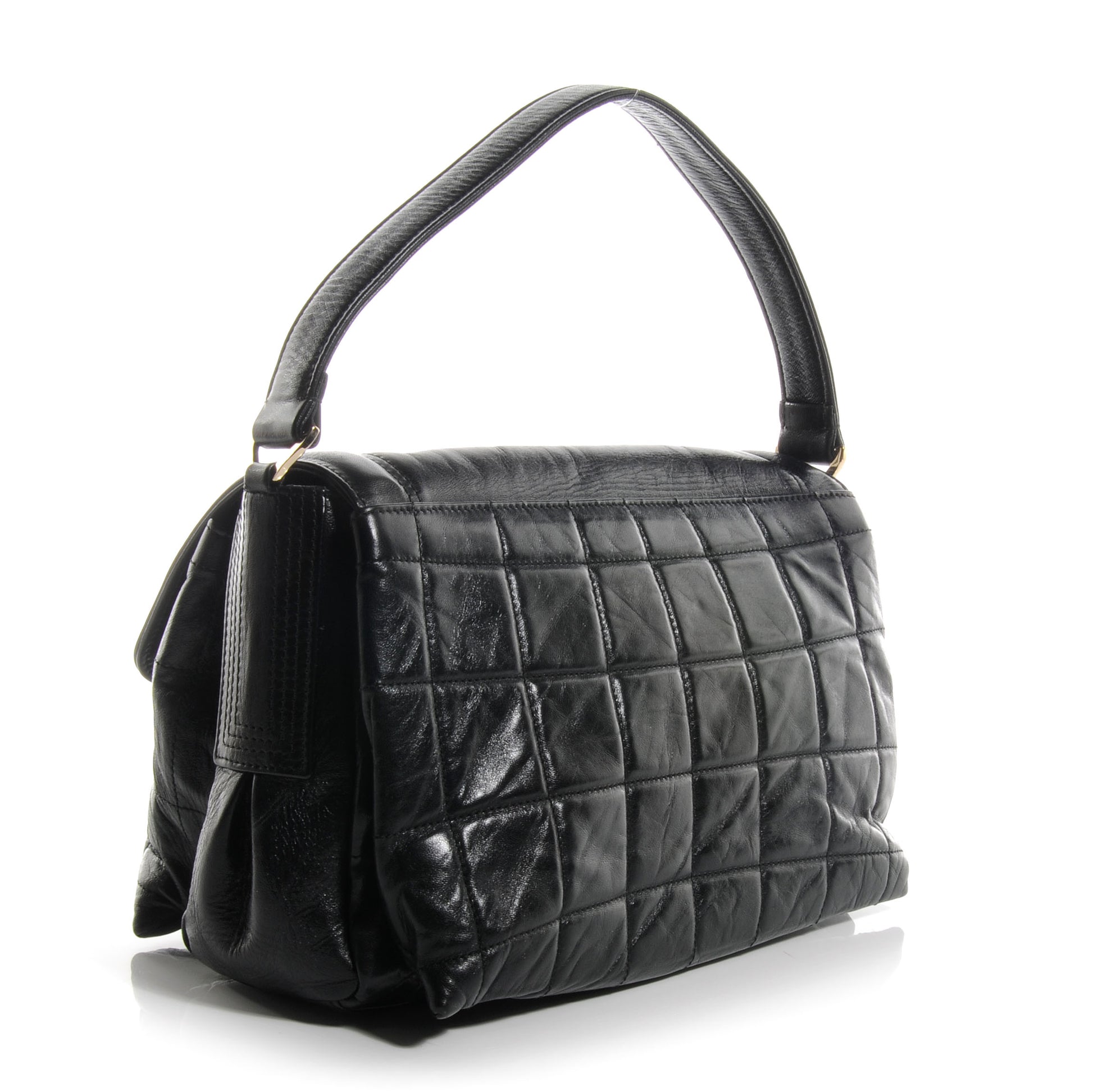 Chanel Lambskin Mademoiselle Chocolate Bar Shoulder Bag Black 3 of 9